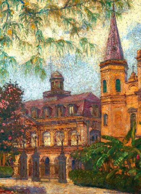 William Woodward Old Cabildo and Gateway to Jackson Square China oil painting art